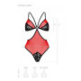 Напівпрозоре боді з мереживом Passion PEONIA BODY XXL/XXXL red