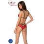 Комплект білизни Passion PEONIA SET XXL/XXXL red, бра, трусики