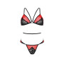 Комплект білизни Passion PEONIA SET XXL/XXXL red, бра, трусики