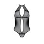 Сетчатое боди с кружевом на груди Passion SATARA BODY S/M black