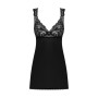 Сорочка бебі-дол з мереживом на грудях Obsessive Donna Dream babydoll XS/S Black, стрінги