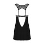 Сорочка бебі-дол з мереживом на грудях Obsessive Donna Dream babydoll XS/S Black, стрінги