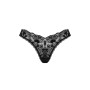 Кружевные стринги Obsessive Donna Dream thong XS/S Black, низкая посадка
