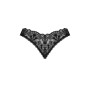 Мереживні стрінги Obsessive Donna Dream crotchless thong XS/S Black, відкритий доступ