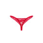 Мереживні стрінги Obsessive Lacelove thong M/L Red, низька посадка