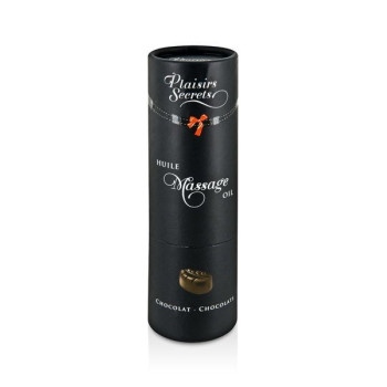 Масажна олія Plaisirs Secrets Chocolate (59 мл) з афродизіаками, їстівна, подарункове паковання