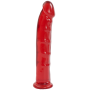 Фаллоимитатор Doc Johnson Jelly Jewels Dong & Suction Cup Red, диаметр 3,6см, антибактериальный ПВХ