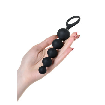 Набір анальних намистин Satisfyer Beads Black, силікон, макс. діаметр 3,3 см та 3,5 см