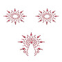 Пэстис из кристаллов Petits Joujoux Gloria set of 3 - Red, украшение на грудь и вульву