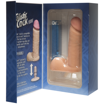 Фаллоимитатор Doc Johnson The Realistic Cock 6 inch White — ULTRASKYN, Vack-U-Lock, диаметр 4,3 см