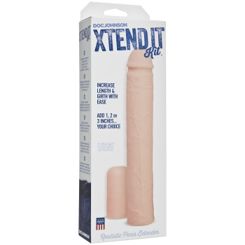Насадка на член Doc Johnson Xtend It Kit White, удлиняющая (до +7,6 см) и утолщающая (до +1,2 см)