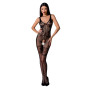 Бодістокінг Passion BS069 black, комбінезон, імітація панчіх і боді