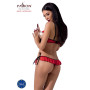 Комплект білизни Passion Exclusive CHERRY SET OpenBra XXL/XXXL red, відкритий ліф, трусики-спідничка