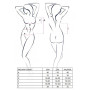 Корсет с пажами Passion MELANIA CORSET XXL/XXXL, black, трусики, полупрозрачный