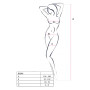 Бодистокинг Passion BS046 black, комбинезон с имитацией чулок