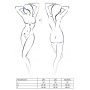 Комплект белья Passion PAULINE SET L/XL, black, стрэпы, лиф, стринги и пояс для чулок