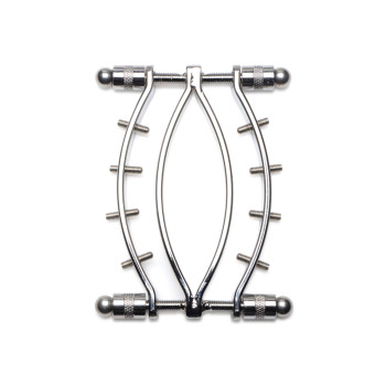 Зажим для вагины Master Series: Spread 'Em Poker Vagina Clamp with Adjustable Pressure Screws, шипы