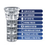 Мастурбатор Blush Rize – Luz Glow in the Dark Masturbator – Clear, всмоктування, світиться в темряві