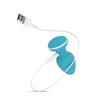 Анальна вібропробка Cala Azul – Blanca Vibrating anal plug, 10 режимів