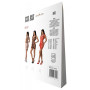 Мінісукня з вертикальним візерунком Passion BS097 One Size, white, плетіння з боків
