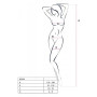 Бодістокінг з плетінням на грудях Passion BS099 One Size, black, відкритий доступ,імітація підв’язок