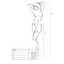 Эротические ажурные колготки-бодистокинг Passion S029 One Size, red, пояс и чулки, с доступом