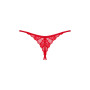 Трусики с доступом Obsessive Ingridia crotchless thong XL/2XL, красные