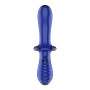 Двусторонний стеклянный дилдо Satisfyer Double Crystal Light blue, боросиликатное стекло, унисекс