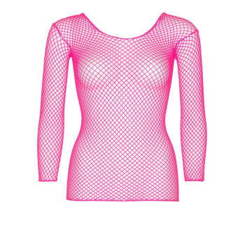 Сітчастий топ Leg Avenue Long Sleeves T-Shirts Neon Pink, One Size