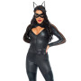 Эротический костюм супергероя-кошечки Leg Avenue Wicked Kitty M, комбинезон, пояс, маска, ушки