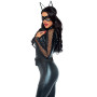 Эротический костюм супергероя-кошечки Leg Avenue Wicked Kitty M, комбинезон, пояс, маска, ушки