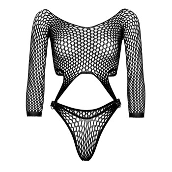 Еротичне боді Leg Avenue Top bodysuit with thong back Black