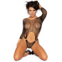 Еротичне боді Leg Avenue Top bodysuit with thong back Black