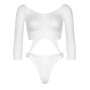 Эротическое боди Leg Avenue Top bodysuit with thong back White