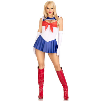Эротический костюм Сейлор Мун Leg Avenue Sexy Sailor S, платье, перчатки, бант