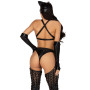 Эротический костюм кошечки-госпожи Leg Avenue Mistress Kitty XS, перчатки, комбинезон, маска
