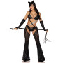 Эротический костюм кошечки-госпожи Leg Avenue Mistress Kitty L, перчатки, комбинезон, маска