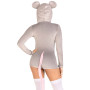 Комбинезон-костюм мышки Leg Avenue Comfy Mouse M, с капюшоном