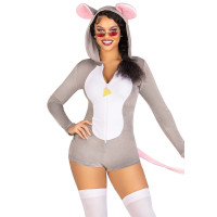 Комбинезон-костюм мышки Leg Avenue Comfy Mouse L, с капюшоном