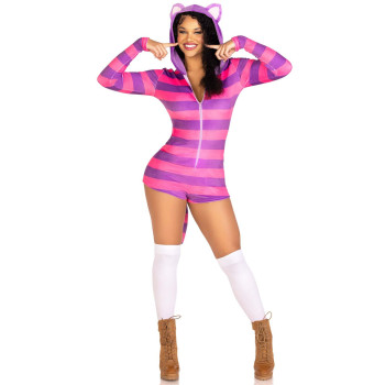 Комбинезон-костюм кошечки Leg Avenue Comfy Cheshire M, с капюшоном
