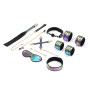 БДСМ-набор Liebe Seele Vivid Rainbow 8 Pieces Set, 8 аксессуаров, экокожа на бархатной основе