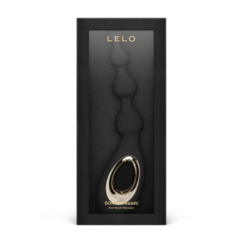 Анальне намисто з вібрацією LELO Soraya Beads Black, різний діаметр намистин, 8 режимів