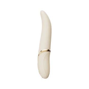 Вибратор Zalo – EVE Ivory White, вибрация + ротация, имитация язычка, подогрев до 39 °C