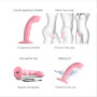 Насадка для страпона с двойной точечной пульсацией Strap-On-Me TAPPING DILDO WAVE – CORAL PINK, М