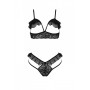 Эротический комплект Passion DOLLY SET, S/M, black, с открытыми чашками