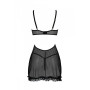 Эротический пеньюар Passion MARINA CHEMISE, S/M, black