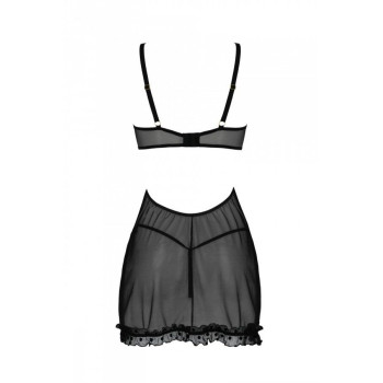 Еротичний пеньюар Passion MARINA CHEMISE, XXL/XXXL, black