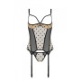 Корсет Passion MARINA CORSET, L/XL, beige, з відкритими чашками