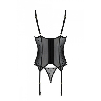 Корсет Passion MARINA CORSET, XXL/XXXL, black, с открытыми чашками