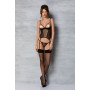 Корсет Passion MARINA CORSET, XXL/XXXL, black, с открытыми чашками